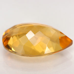 Citrino naturale giallo da 4,50 ct, taglio a pera, IF