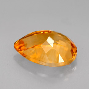 Citrino naturale giallo da 5,08 ct, taglio a pera, VVS