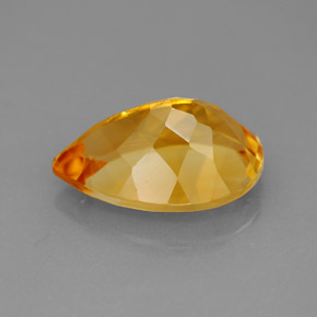 Citrino naturale giallo da 4,91 ct, taglio a pera, VVS-VS
