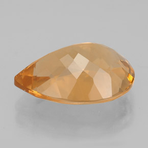 Citrino naturale giallo da 4,63 ct, taglio a pera, VVS-VS