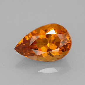 Citrino naturale arancione da 3,28 ct, taglio a pera, VS