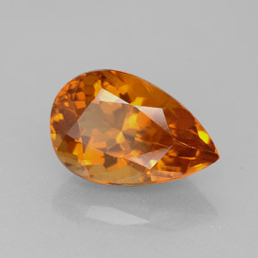 Citrino naturale arancione da 3,28 ct, taglio a pera, VS