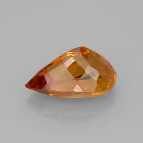 Citrino naturale arancione da 3,28 ct, taglio a pera, VS