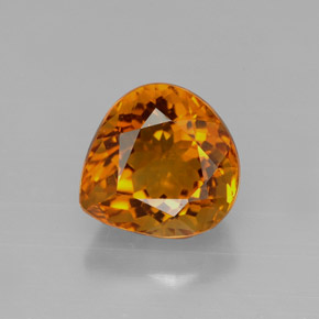 Citrino naturale arancione da 3,16 ct, taglio a pera, VVS