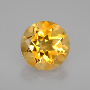 Citrino naturale giallo da 2,40 ct, taglio rotondo, VVS