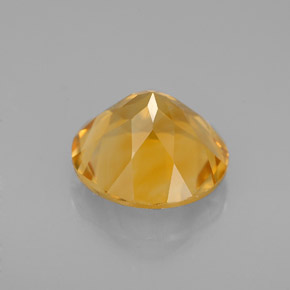 Citrino naturale giallo da 2,40 ct, taglio rotondo, VVS