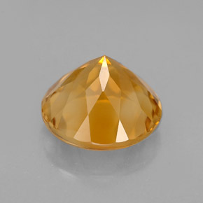 Citrino naturale giallo da 2,38 ct, taglio rotondo, VVS-VS