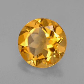 Citrino naturale giallo da 2,16 ct, taglio rotondo, VVS-VS