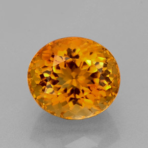 Citrino naturale arancione da 1,33 ct, taglio ovale, VVS-VS