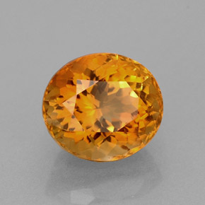 Citrino naturale arancione da 1,33 ct, taglio ovale, VVS-VS