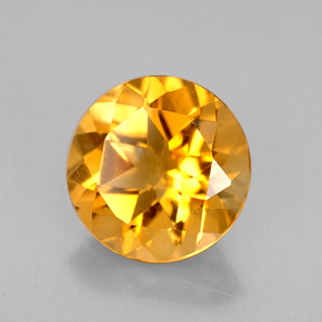 Citrino naturale giallo da 2,30 ct, taglio rotondo, VVS-VS