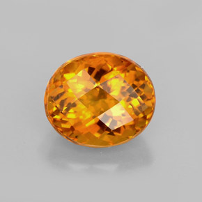 Citrino naturale arancione da 2,06 ct, taglio ovale, VVS-VS