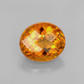 Citrino naturale arancione da 2,06 ct, taglio ovale, VVS-VS