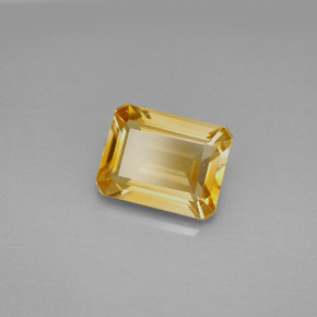 Citrino naturale giallo da 2,09 ct, taglio smeraldo, VVS