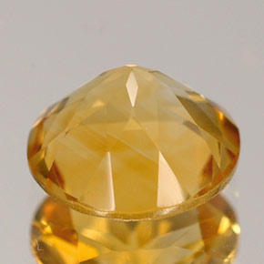 Citrino naturale giallo da 1,65 ct, taglio rotondo, VVS