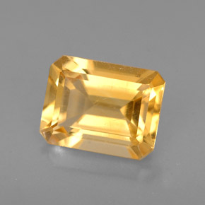 Citrino naturale giallo da 1,95 ct, taglio smeraldo, VS