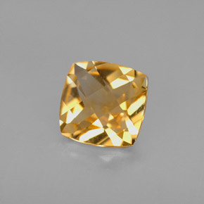Citrino naturale giallo da 1,30 ct, taglio a cuscino, VVS