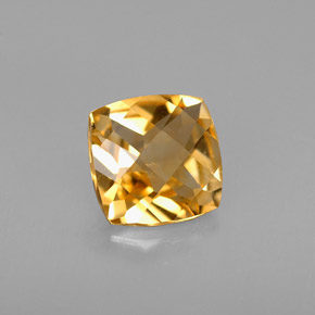 Citrino naturale giallo da 1,30 ct, taglio a cuscino, VVS