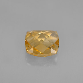 Citrino naturale giallo da 1,30 ct, taglio a cuscino, VVS