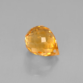 Citrino naturale giallo da 1,76 ct, briolette, VS