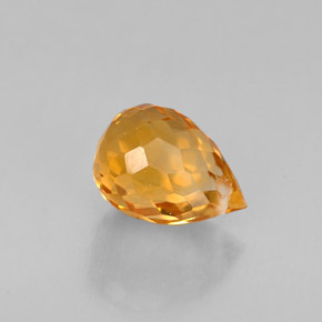 Citrino naturale giallo da 1,64 ct, briolette, VVS-VS