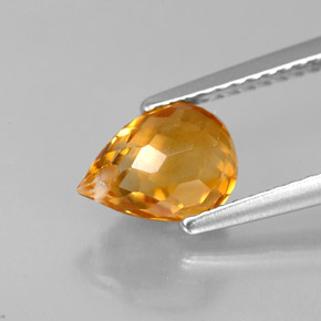 Citrino naturale giallo da 1,64 ct, briolette, VVS-VS