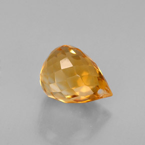 Citrino naturale giallo da 1,96 ct, briolette, VVS-VS
