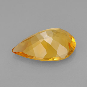 Citrino naturale arancione da 2,77 ct, taglio a pera, IF