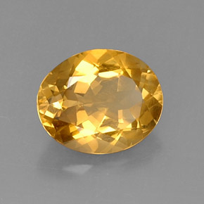 Citrino naturale giallo da 3,95 ct, taglio ovale, VVS
