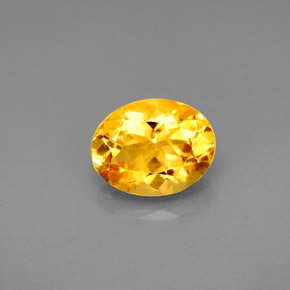 Citrino naturale giallo da 1,80 ct, taglio ovale, VVS