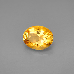 Citrino naturale giallo da 1,80 ct, taglio ovale, VVS