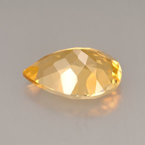 Citrino naturale arancione da 4,53 ct, taglio a pera, VVS