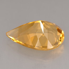 Citrino naturale arancione da 3,95 ct, taglio a pera, VVS
