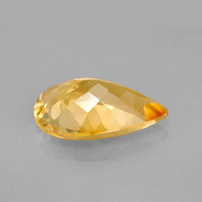 Citrino naturale giallo da 4,37 ct, taglio a pera, VVS