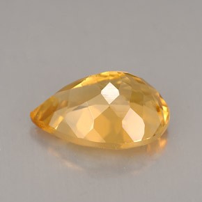Citrino naturale giallo da 3,75 ct, taglio a pera, VVS-VS