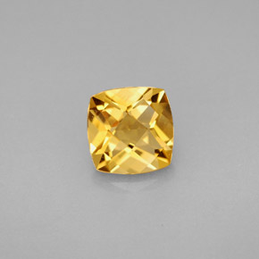 Citrino naturale giallo da 1,41 ct, taglio a cuscino, VVS-VS