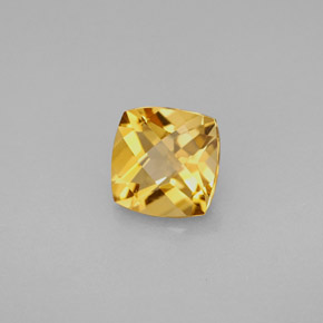 Citrino naturale giallo da 1,41 ct, taglio a cuscino, VVS-VS