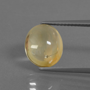 Citrino naturale oro da 3,42 ct, taglio ovale, trasparente