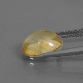 Citrino naturale oro da 3,42 ct, taglio ovale, trasparente