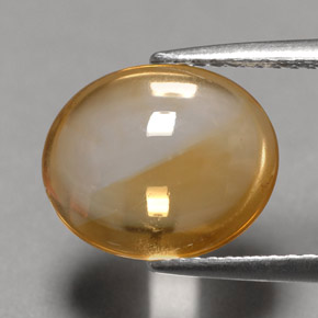 Citrino naturale arancione da 3,54 ct, taglio ovale, trasparente