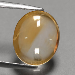 Citrino naturale arancione da 3,54 ct, taglio ovale, trasparente