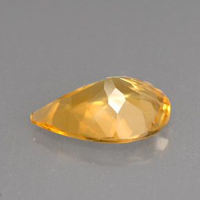 Citrino naturale arancione da 3,00 ct, taglio a pera, VVS