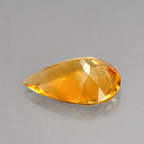 Citrino naturale arancione da 2,71 ct, taglio a pera, VVS