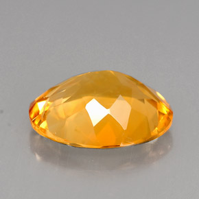 Citrino naturale giallo da 3,68 ct, taglio ovale, VVS-VS