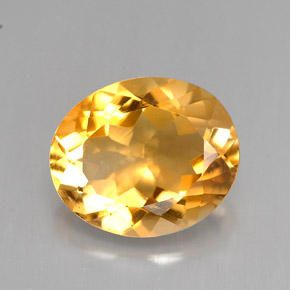 Citrino naturale giallo da 3,85 ct, taglio ovale, VVS