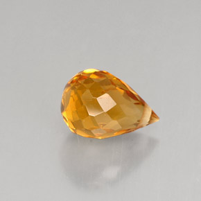 Citrino naturale arancione da 1,47 ct, briolette, VS