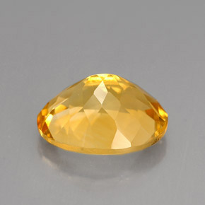 Citrino naturale giallo da 4,18 ct, taglio ovale, VVS