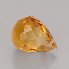 Citrino naturale arancione da 1,56 ct, briolette, VVS