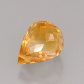 Citrino Arancio dorato naturale da 1.33 ct, Taglio briolette, VS