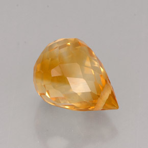 Citrino Arancio dorato naturale da 1.33 ct, Taglio briolette, VS